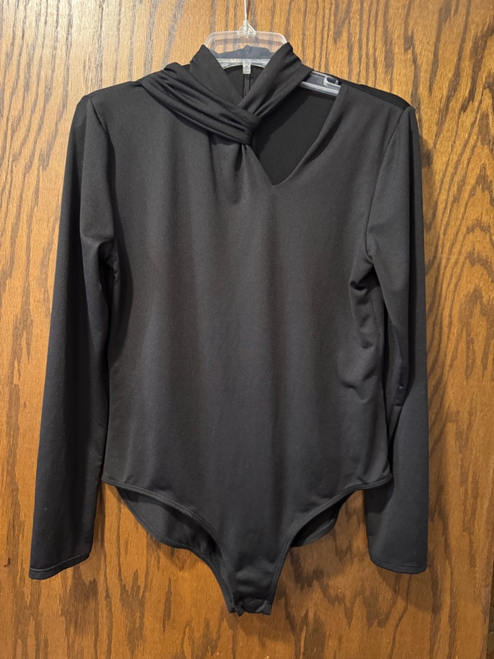 ZARA Black Twist-Neck Long Sleeve Bodysuit